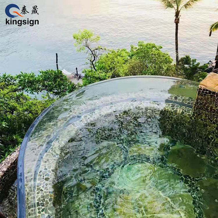 Why Acrylic panel for Infinity pool windows but not glass?
