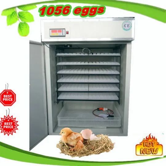 1056 Chicken Eggs Full Automatic Incubator with 98% Hatching Rate