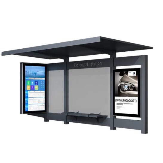 How Outdoor Street Bus Stop Shelters with Mupi Advertising Display Light Boxes Enhance Urban Mobility
