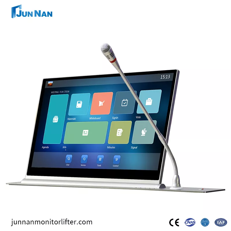 Why Retractable Motorized Monitor Lift Tables Are Perfect for Paperless Meeting Systems